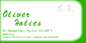 oliver holics business card